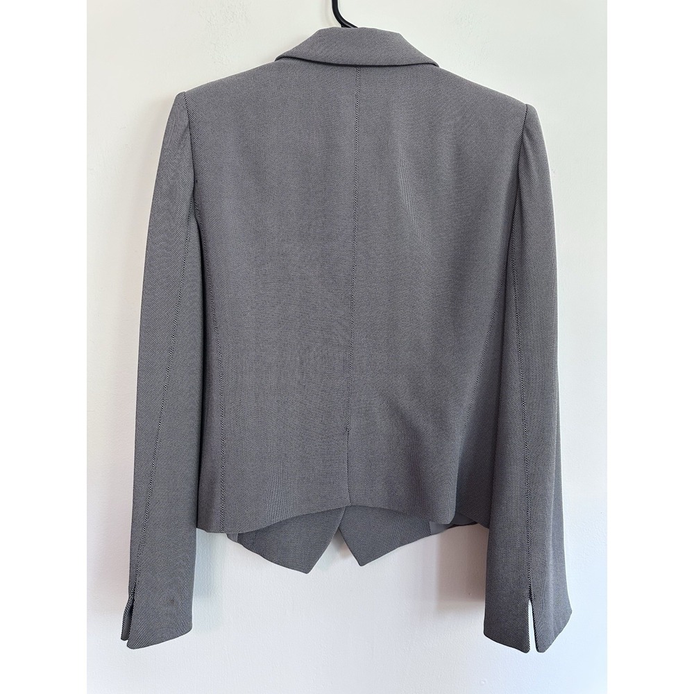[FLAW] Armani Collezioni Womens Grey Blazer Size 44 / MEDIUM Structured Jacket - Picture 10 of 16